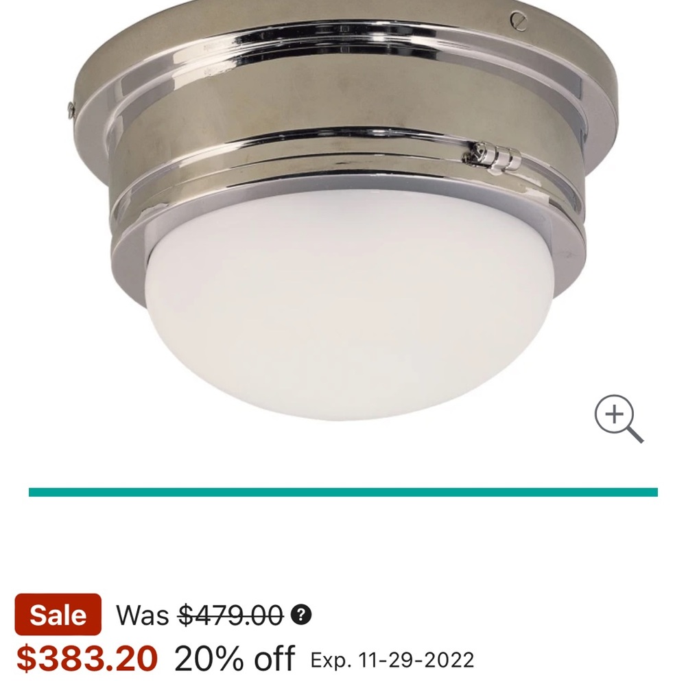 COPY - Visual comfort marine flush mount light